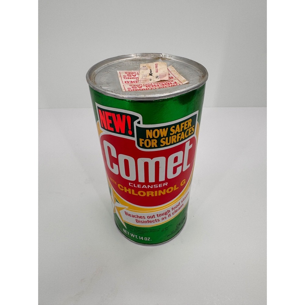 Vintage Comet SEALED Cleanser with Chlorinol G 14 oz Canister Collectible Prop